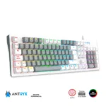 Teclado Mecánico Antryx MK860L WHITE Switch Red