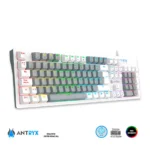 Teclado Mecánico Antryx MK860L WHITE Switch Blue