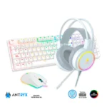 Kit Gamer Antryx GC-3100 X3 Blanco | Teclado Switch Blue| Mouse | Auriculares