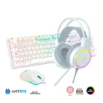 Kit Gamer Antryx GC-3100 X3 Blanco | Teclado Switch Red| Mouse | Auriculares