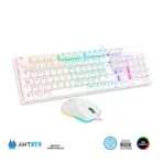 Kit Gamer Antryx | Teclado Mecánico y Mouse GC-3100W | Switch Azul