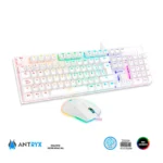 Kit Gamer Antryx | Teclado Mecánico y Mouse GC-3100W | Switch Azul