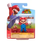 Nintendo Super Mario - Mapache 4”- Figura Articulada con Super Hoja