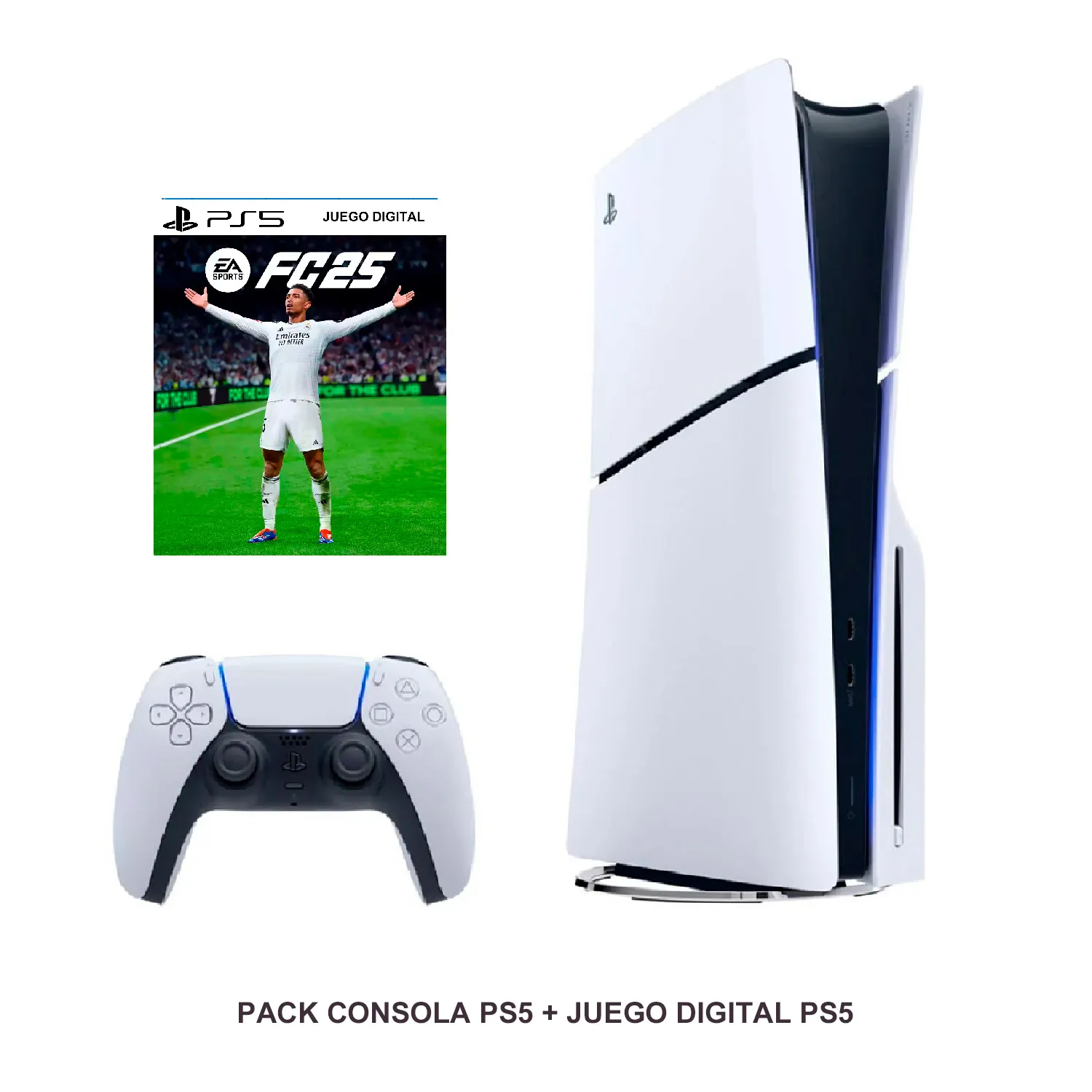 ST-PS5PACK03.webp Consola PS5 Slim Con Lector De Disco 1TB + FC 24 - Imagen 1