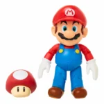 Super Mario con hongo rojo de 4 pulgadas Figura articulada