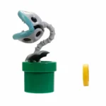 Figura articulada de planta de piraña de hueso con moneda de 4''