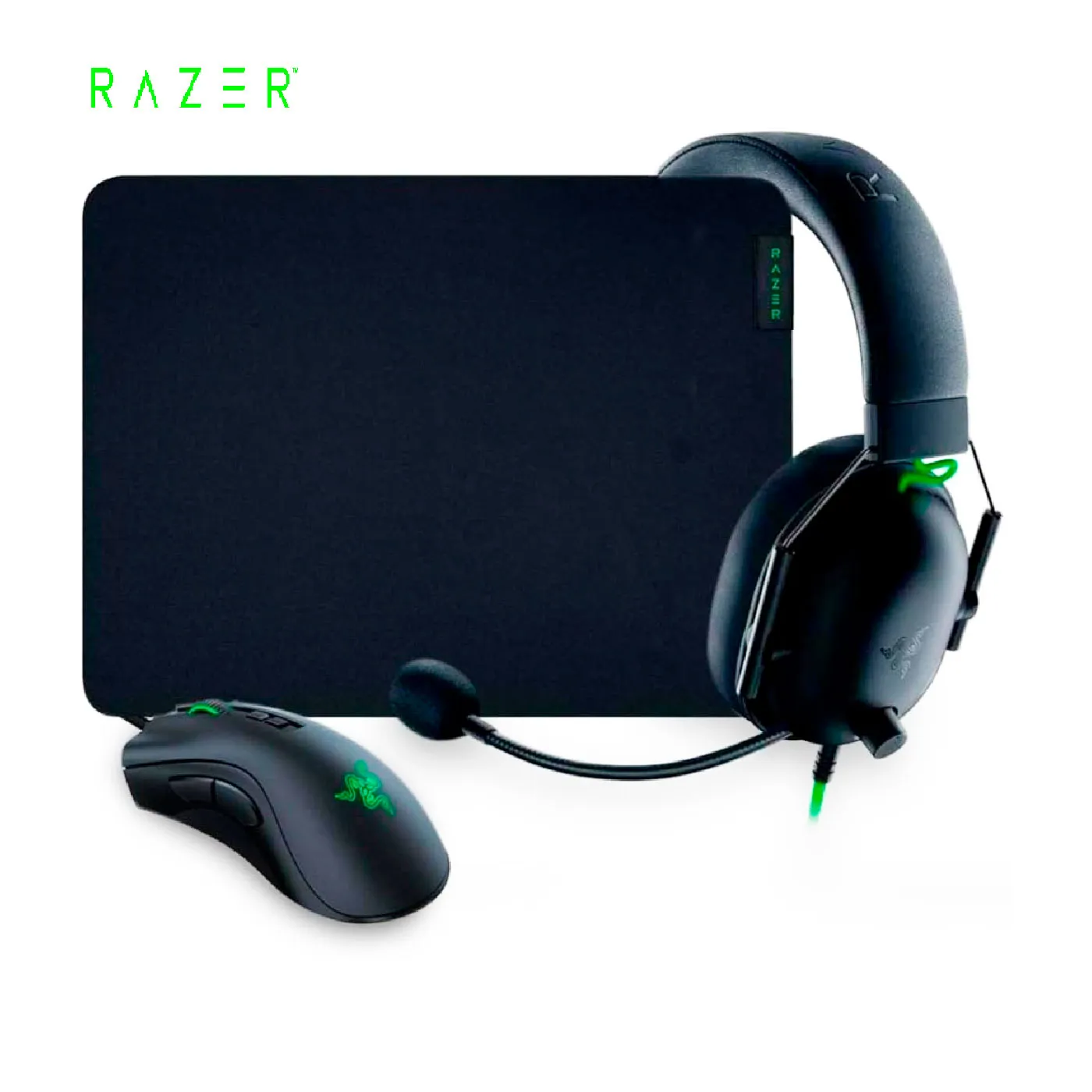 ST0033.webp Razer Battle Bundle Gamer Kit, DeathAdder V2 Gamer Mouse + BlackShark V2 X Gamer Headset + Gigantus V2 Mouse pad, Black - Imagen 1