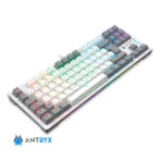 Teclado MK840L Switch Azul TKL Antryx Blanco-Gris Mecánico - Imagen 3