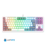 Teclado MK840L Switch Azul TKL Antryx Blanco-Gris Mecánico - Imagen 2