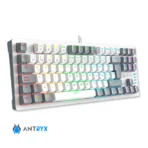 Teclado MK840L Switch Azul TKL Antryx Blanco-Gris Mecánico